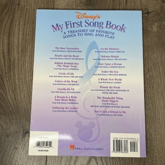 Disney's My First Songbook Sheet Music Easy Piano Songbook Volume 1 Hal Leonard - Picture 3 of 8